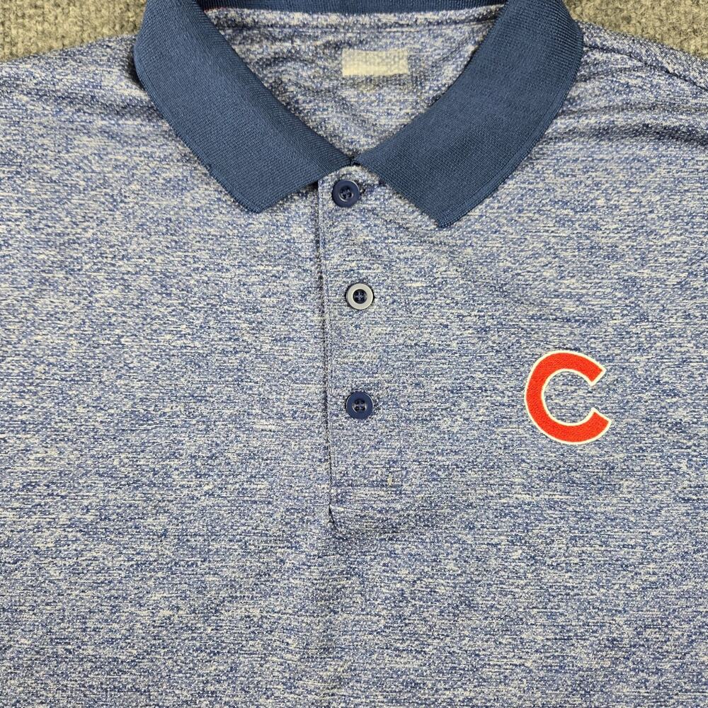 Chicago Cubs Polo Shirt Mens Large Team Fanatics Performance Short Sleeve Golf